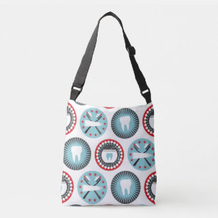 Bold Dentistry Pattern - Dentist Dental Hygienist Crossbody Bag