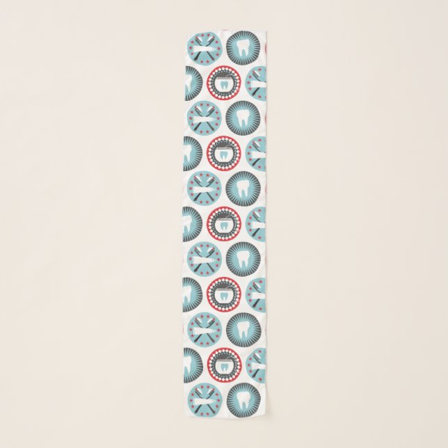 Bold Dentistry Pattern - Dentist Dental Hygienist Scarf (Front)