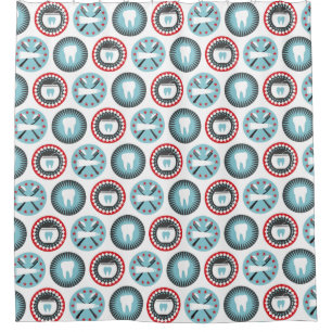 Bold Dentistry Pattern - Dentist Dental Hygienist Shower Curtain