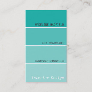 BOLD DESIGN paint swatch painter jade Business Card