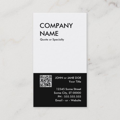 bold design your own QR code Business Card