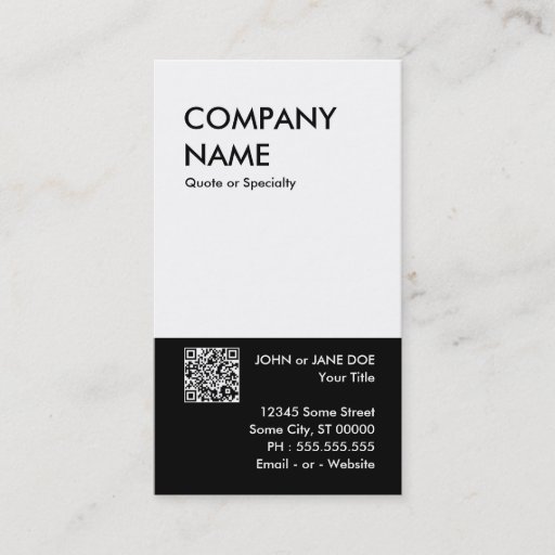 Customizable bold design your own QR code Business Card Template