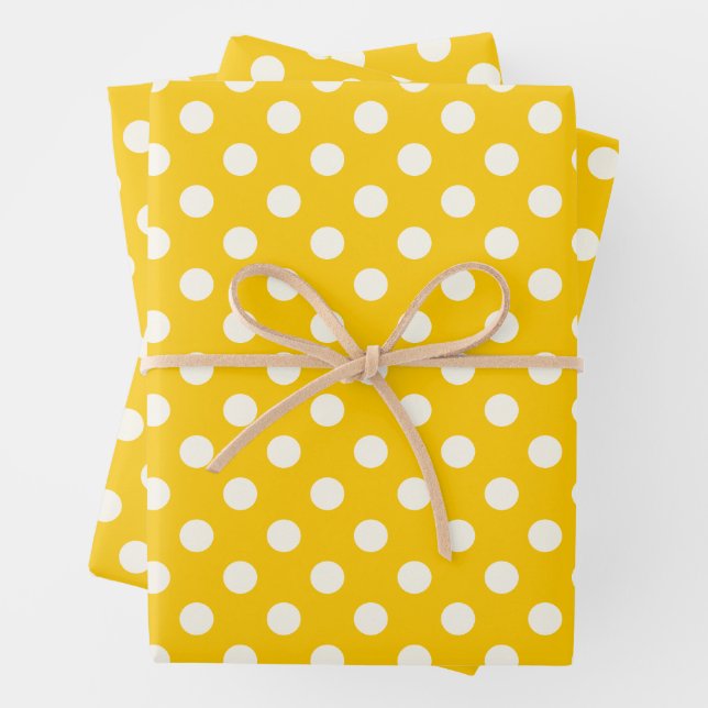 Bold Diagonal Polka Dot Pattern Wrapping Paper Sheets (In situ)