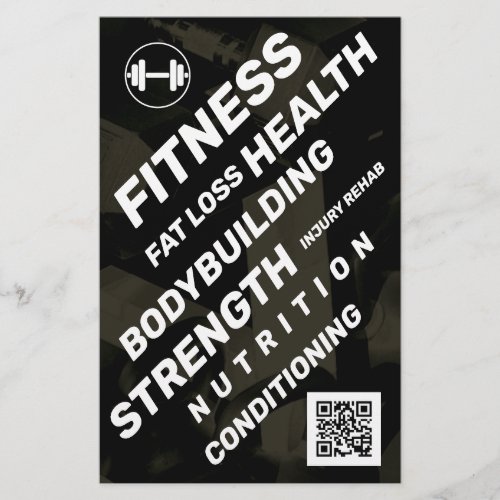 Bold diagonal style inspired by fitness  flyer