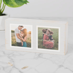 Bold Diptych Frame Minimal Photo Light Gray Wooden Box Sign