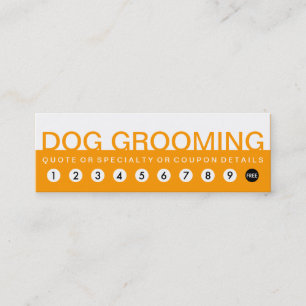 bold DOG GROOMING customer loyalty Card
