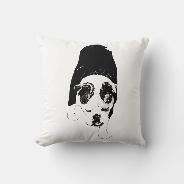 Bold Dog Lines Bring Motion To Any Room Throw Pillow (Front)