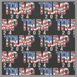 Bold Donald Trump 2024 Patriotic Pattern Fabric