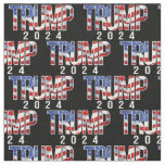 Bold Donald Trump 2024 Patriotic Pattern Fabric