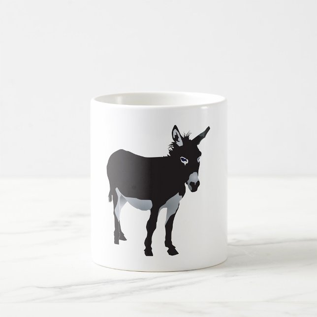 Bold Donkey Silhouette Farm Animal Coffee Mug (Creator Uploaded)
