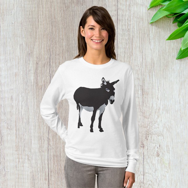 Bold Donkey Silhouette Farm Animal T-Shirt (Creator Uploaded)