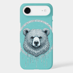 Bold Dripping Bear Head Contemporary Wildlife Art iPhone 17 Air Case