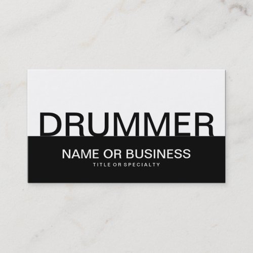 bold DRUMMER Business Card