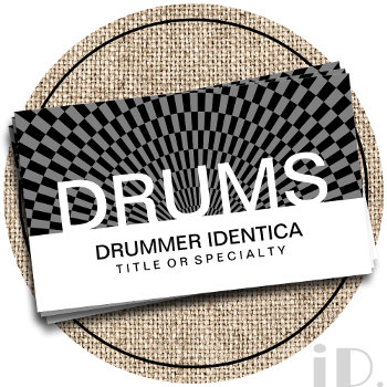 Bold Drums Checks Business Card by identica at Zazzle