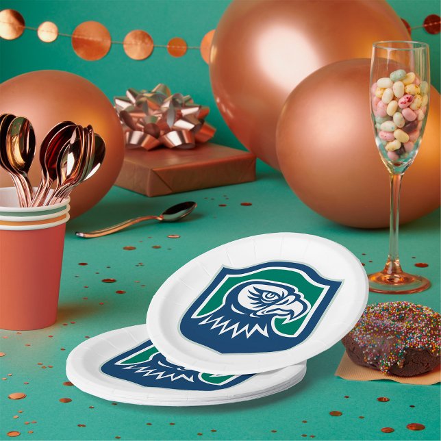 Bold Eagle Head Mascot Logo Paper Plates (Creator Uploaded)