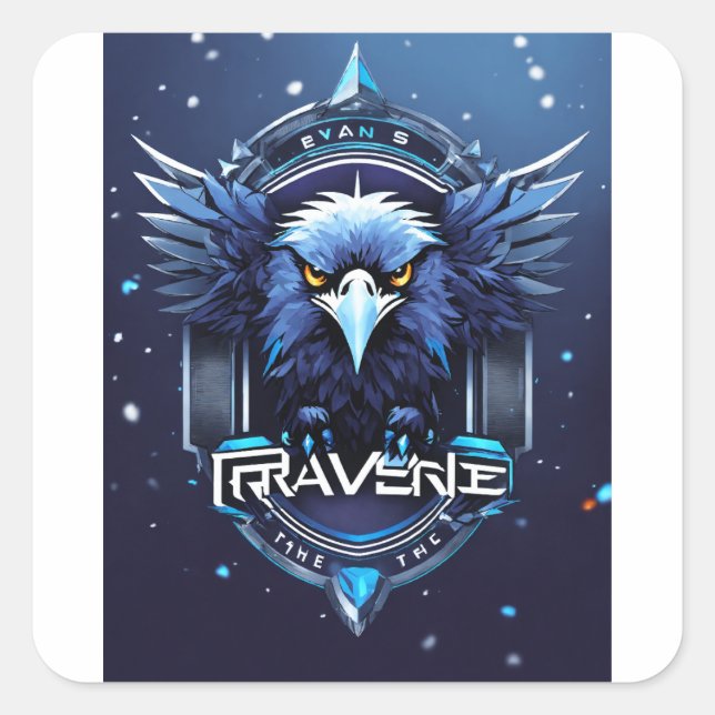 Bold Eagle Logo Sticker | Detailed Eagle Head Deca (Front)