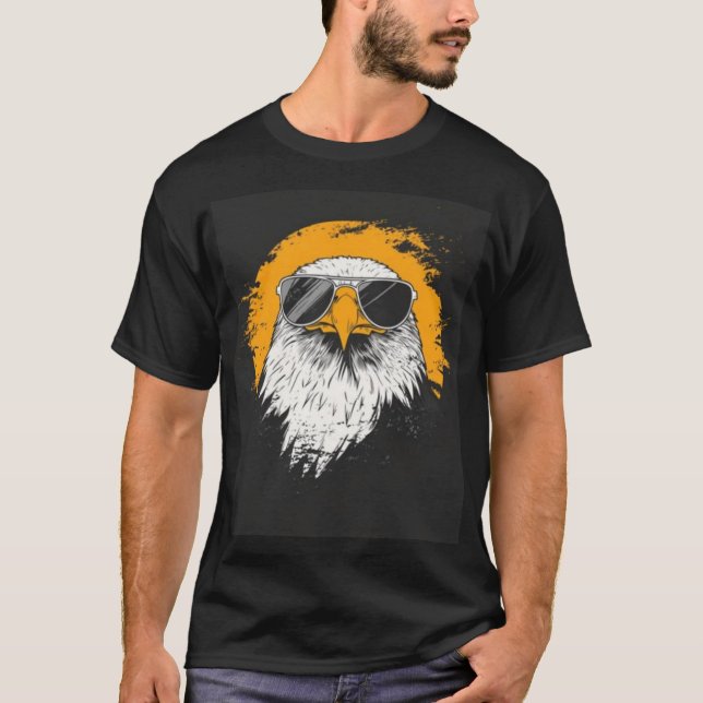 Bold Eagle Prints – Nature-Inspired Art T-Shirt (Front)