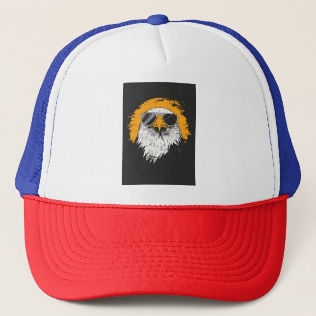 Bold Eagle Prints – Nature-Inspired Art Trucker Hat (Front)
