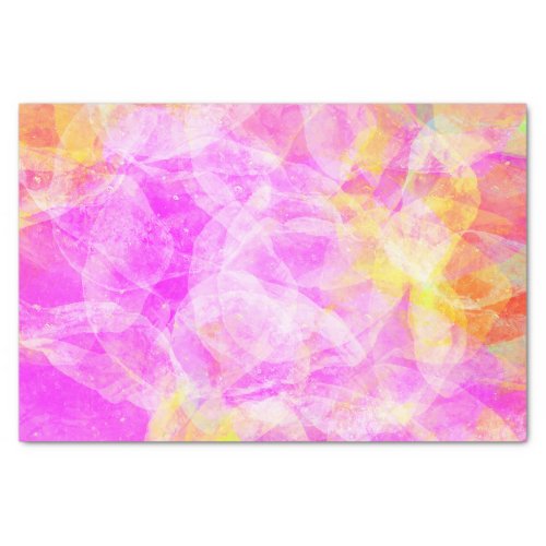 Bold Eclectic Pink and Yellow Abstract  Tissue Paper