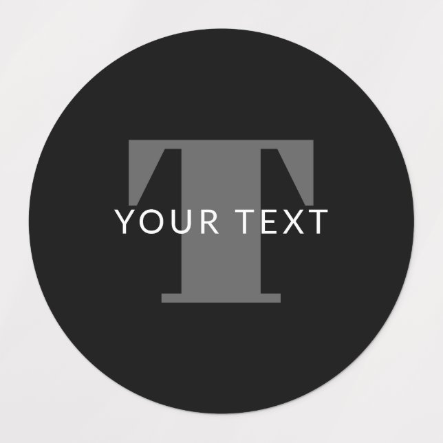 Bold Editable Text | Black White & Grey Labels (Design 1)