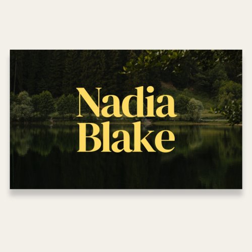 Bold Editorial Style Photo QR Code White Business Card