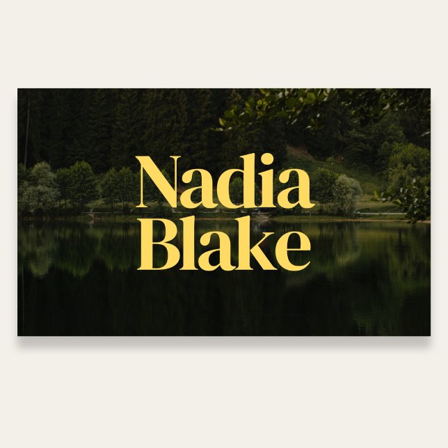 Bold Editorial Style Photo QR Code White Business Card (Creator Uploaded)