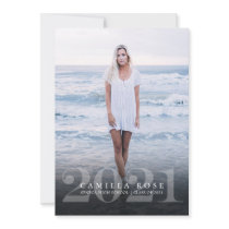 Bold Elegance 2021 Graduation Photo Invitation Bold Elegance 2021 Graduation Photo Invitation