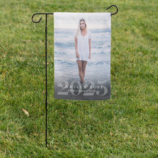 Bold Elegance 2024 Graduation Photo Garden Flag (In SItu)