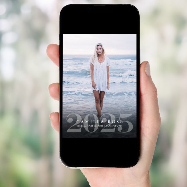 Bold Elegance 2025 Graduation Photo Invitation (Front Digital)