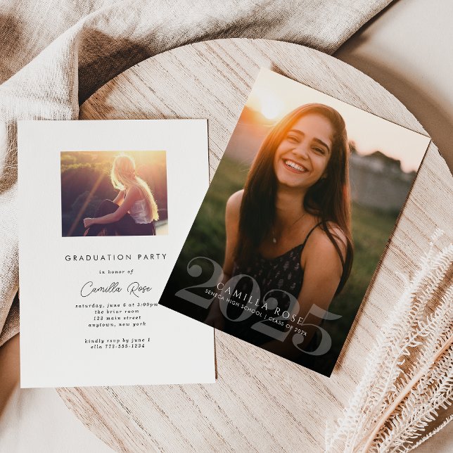 Bold Elegance 2025 Graduation Photo Invitation (Bold Elegance 2025 Graduation Photo Invitation)