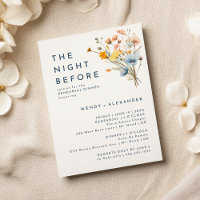 Bold Elegant Floral Night Before Rehearsal Dinner