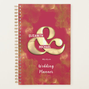 Bold Elegant Gold Pink Magenta Custom Wedding Planner
