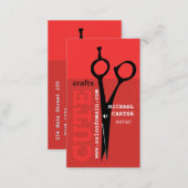 BOLD Elegant MoDern Crafty Dandy Scissors Business Card (Front/Back)