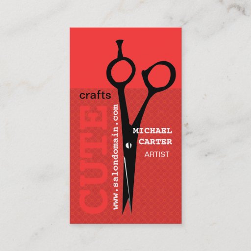 Customizable Crafty Dandy Scissors Business Cards