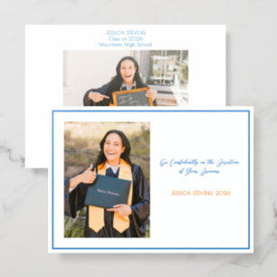 Bold Energetic Accents Graduation Announcement