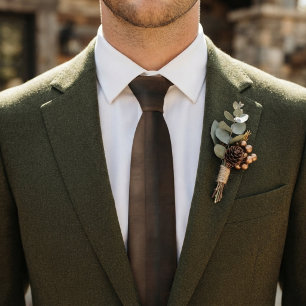 Bold Espresso and Chocolate Brown Wide Stripe Neck Tie