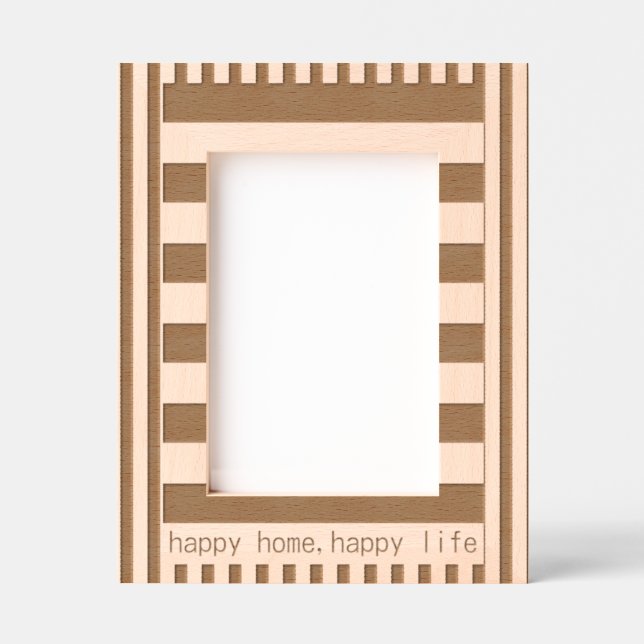 Bold Ethnic Inspired Design Family and Happiness Engraved Frames (Front)