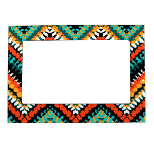 Bold Ethnic Native Tribal Pattern Magnetic Frame