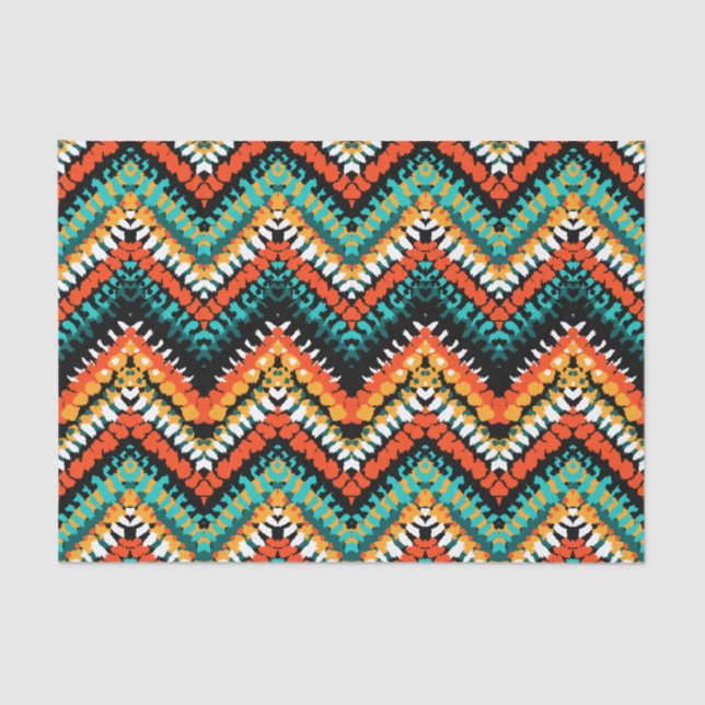 Bold Ethnic Native Tribal Pattern Tissue Paper (Front)