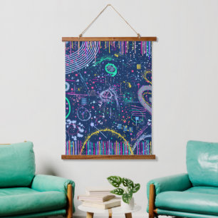Bold Explorer: Abstract Maximalism  Hanging Tapestry