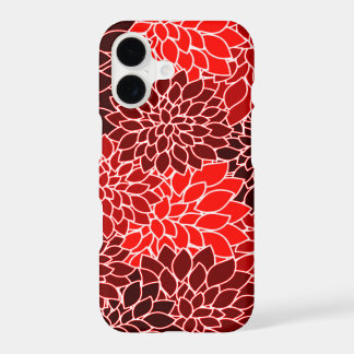Bold Expressions Red Dahlia Flower Pattern iPhone 17 Case
