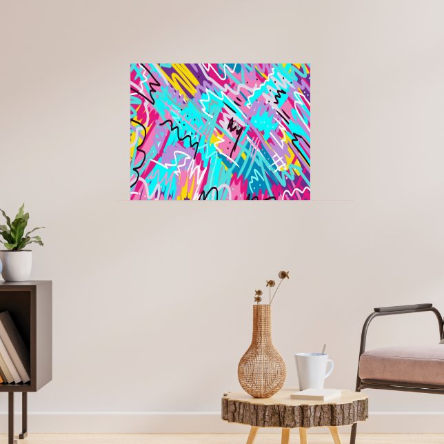 Bold Expressive Abstract Art Poster (Living Room 3)
