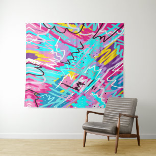 Bold Expressive Abstract Art  Tapestry