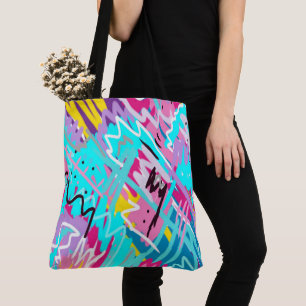 Bold Expressive Abstract Print  Tote Bag