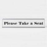 [ Thumbnail: Bold, Eye-Catching "Please Take a Seat" Desk Name Plate ]
