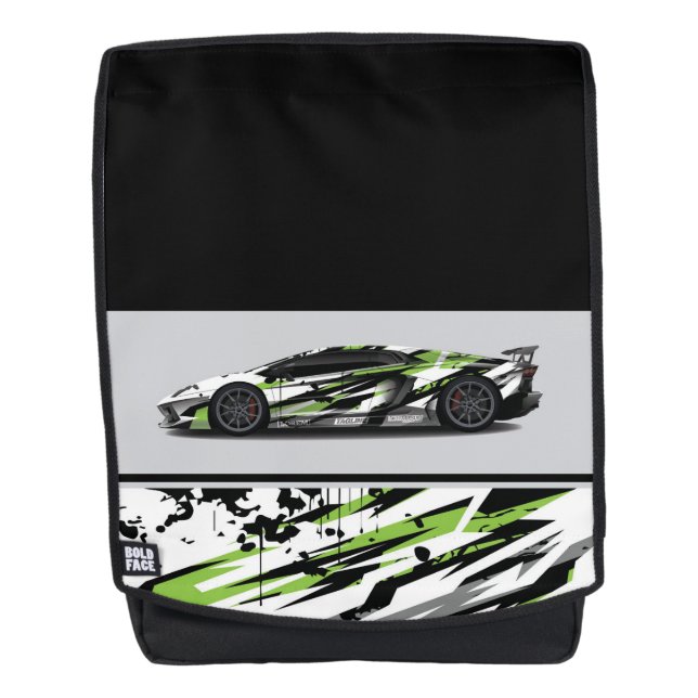 Bold Face Backpack-Sports Car Backpack (Front)