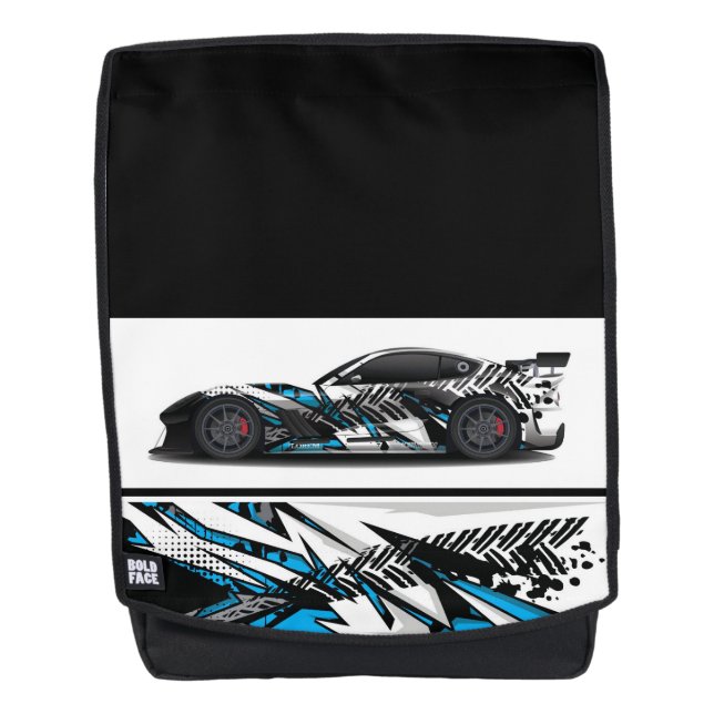 Bold Face Backpack-Sports Car Backpack (Front)