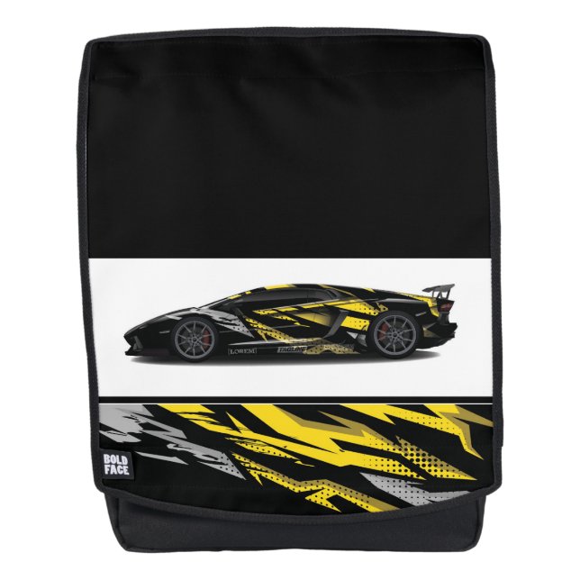 Bold Face Backpack-Sports Car Backpack (Front)