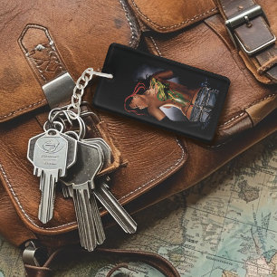 Bold  Fantasy Dragon Tattoo Woman Keychain