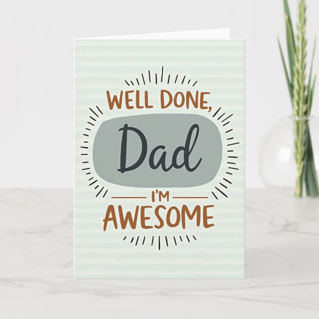 Bold Fathers Day Graphic Card (Front)